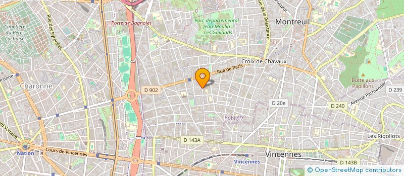 localisation de l'entreprise LE ROULET à MONTREUIL