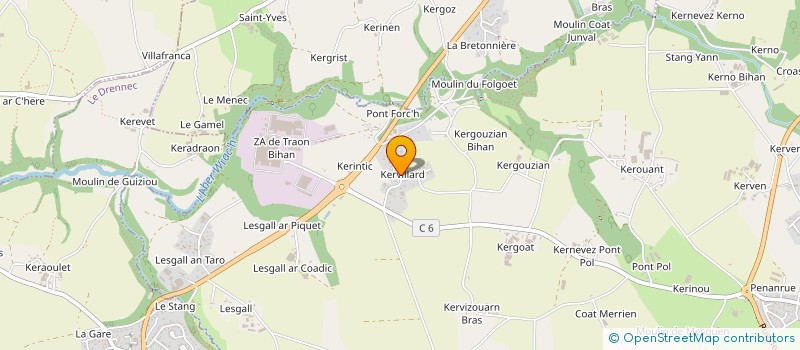 localisation de l'entreprise LE ROUX à PLOUDANIEL