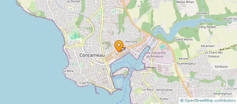 localisation de l'entreprise LE ROUX à CONCARNEAU