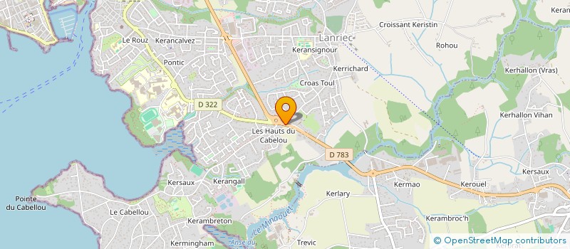 localisation de l'entreprise LE ROUX FLEURS  CONCARNEAU