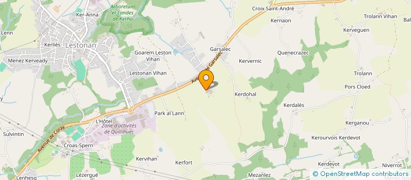 localisation de l'entreprise LE ROUX-MAHE  ERGUE GABERIC