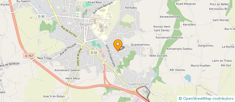localisation de l'entreprise LE ROUX-SOYER à BEGARD