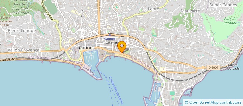 localisation de l'entreprise LE ROYAL à CANNES