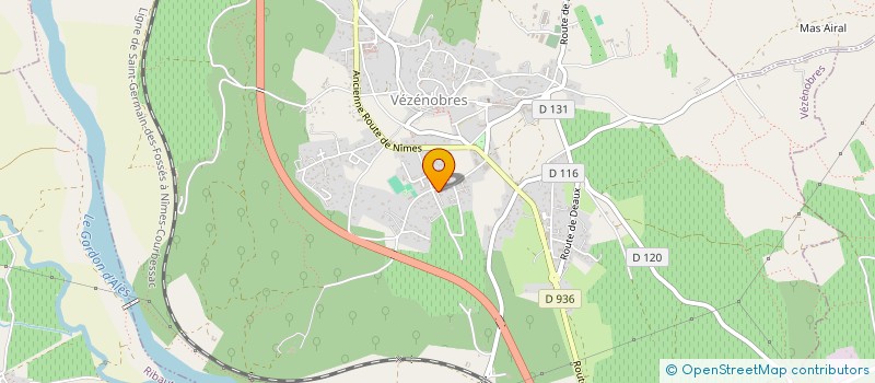 localisation de l'entreprise LE ROYAL DAY SPA à VEZENOBRES