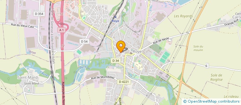 localisation de l'entreprise LE ROYE BARBER  ROYE