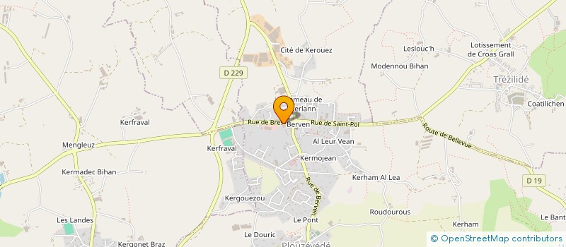 localisation de l'entreprise LE ROZ  PLOUZEVEDE