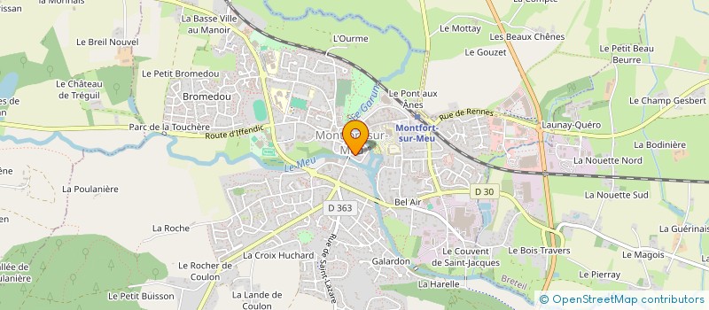 localisation de l'entreprise LE RUBAN BLEU à MONTFORT-SUR-MEU