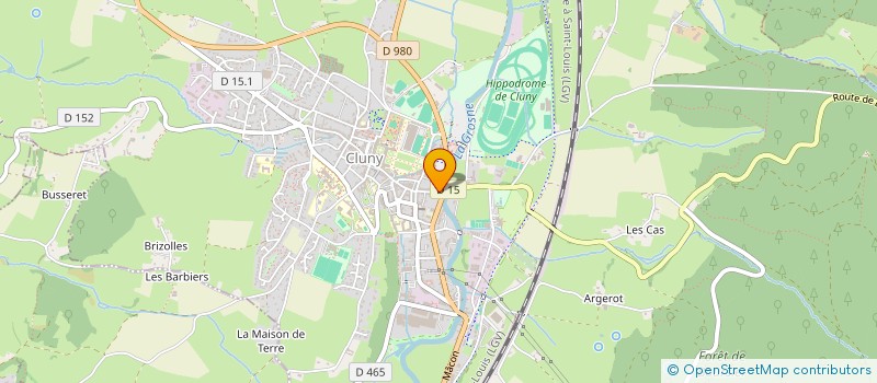 localisation de l'entreprise LE RUBAN ROSE DU CLUNISOIS  CLUNY