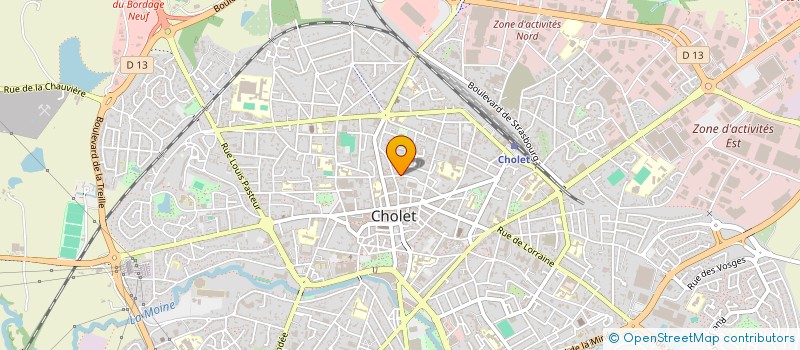 localisation de l'entreprise LE RUBIS CLUB à CHOLET