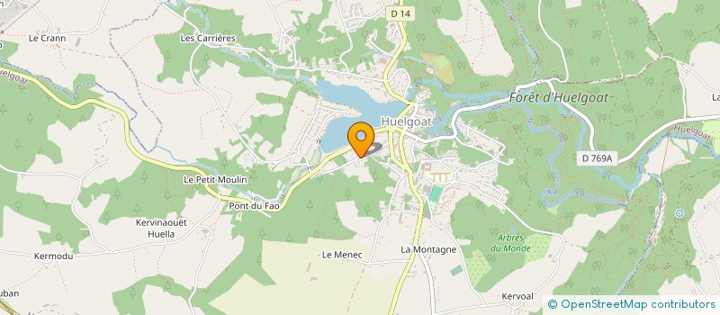 localisation de l'entreprise LE RUCHER DES FEES à HUELGOAT