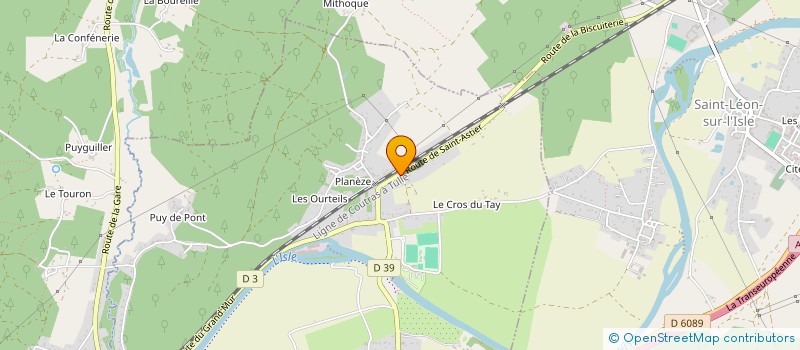 localisation de l'entreprise LE RUCHER DES GRANGES à NEUVIC