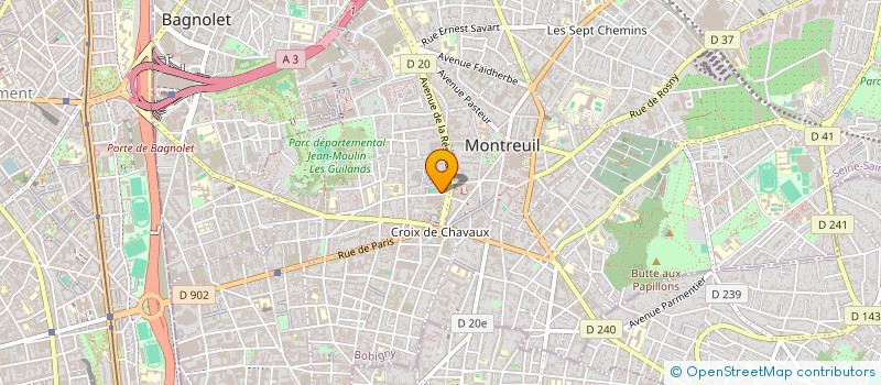 localisation de l'entreprise LE RUE PARMENTIER à MONTREUIL