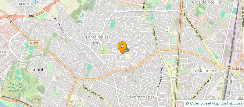 localisation de l'entreprise LE RUISSEAU  FONTAINE-LES-DIJON