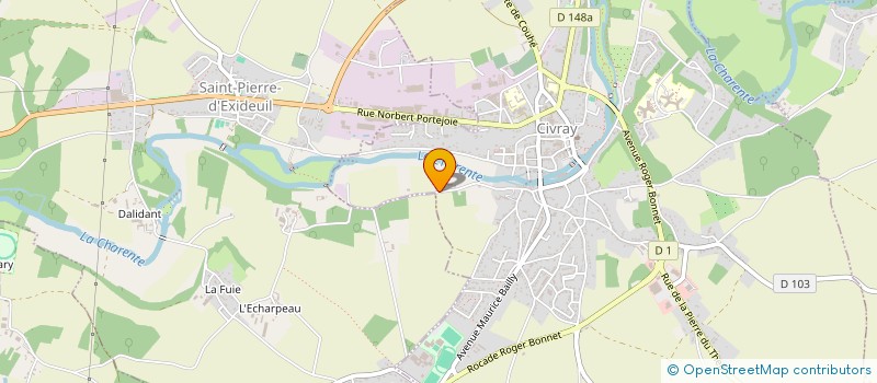 localisation de l'entreprise LE RUISSEAU  CHARROUX