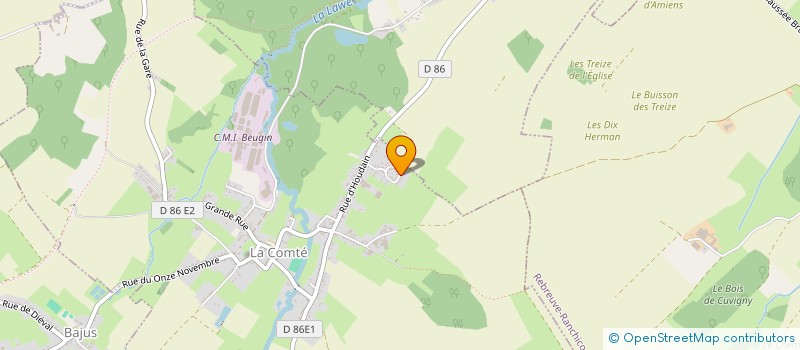 localisation de l'entreprise LE RURAL CLUB DU PAS DE CALAIS  LA COMTE