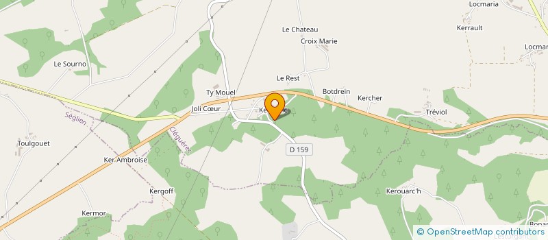 localisation de l'entreprise LE RUYET A.V.C.O.  CLEGUEREC