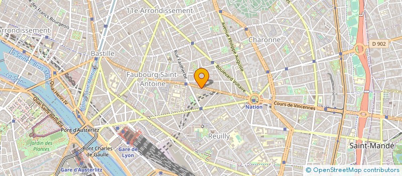 localisation de l'entreprise LE SAINT ANTOINE BARBER SHOP  PARIS 12