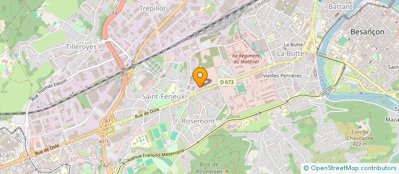 localisation de l'entreprise LE SAINT FERJEUX à BESANCON