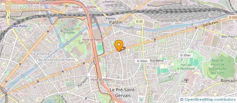 localisation de l'entreprise LE SAINT GEORGES à PANTIN