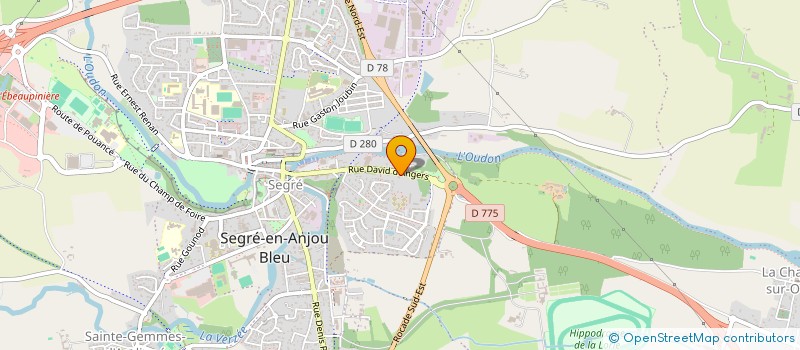 localisation de l'entreprise LE SAINT JAME'S à SEGRE-EN-ANJOU BLEU