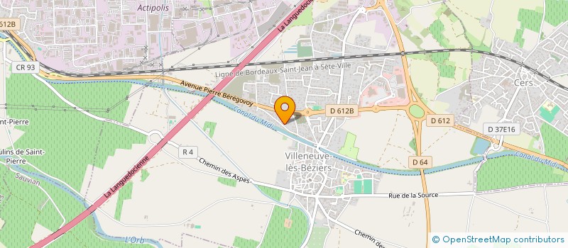 localisation de l'entreprise LE SAINT JEAN  VILLENEUVE-LES-BEZIERS