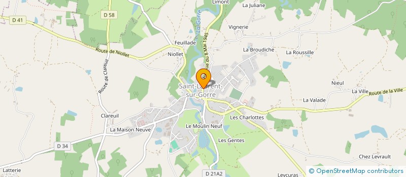 localisation de l'entreprise LE SAINT LAURENT SUR GORRE  SAINT-LAURENT-SUR-GORRE