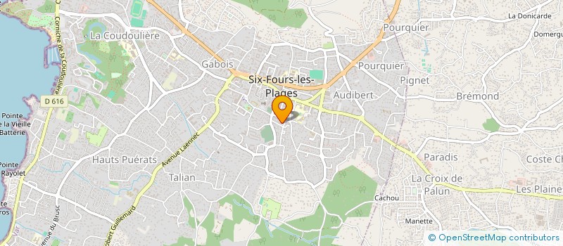 localisation de l'entreprise LE SAINT MARCEL à SIX FOURS LES PLAGES