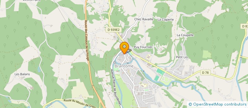 localisation de l'entreprise LE SAINT PIERRE à BRANTOME EN PERIGORD