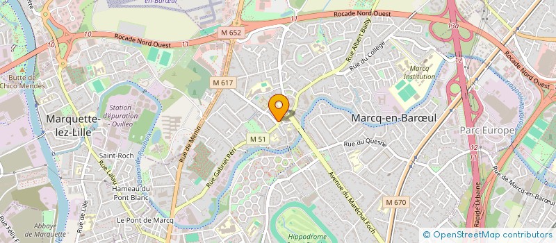 localisation de l'entreprise LE SAINT-VINCENT à MARCQ-EN-BARŒUL