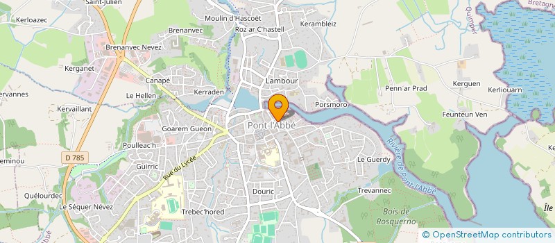 localisation de l'entreprise LE SALON BY LE PRIEURE à PONT-L'ABBE