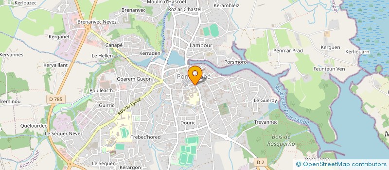 localisation de l'entreprise LE SALON DE COIFFURE à PONT-L'ABBE