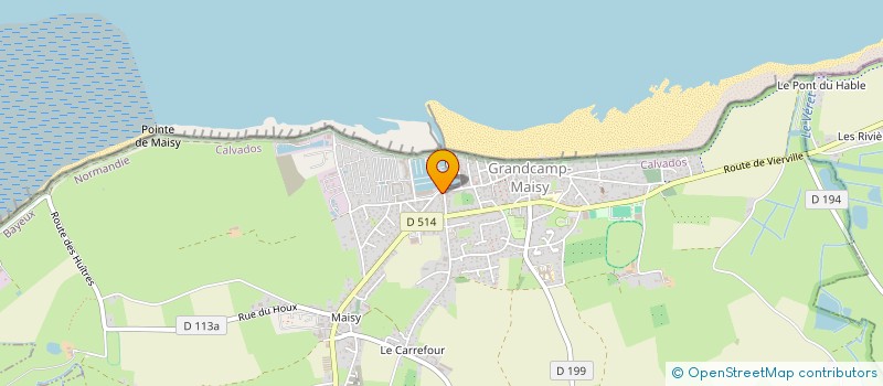 localisation de l'entreprise LE SALON DE COIFFURE DE LA ROSE DES VENTS  GRANDCAMP-MAISY