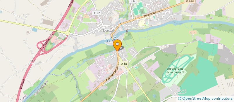 localisation de l'entreprise LE SALON DE COIFFURE LEA. B  DURTAL