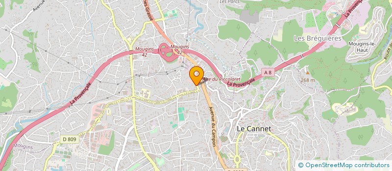 localisation de l'entreprise LE SALON DE CORIANDRE à MOUGINS