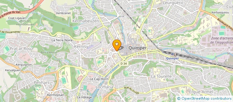 localisation de l'entreprise LE SALON DE MANON  QUIMPER