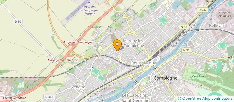 localisation de l'entreprise LE SALON DES MESSIEURS  MARGNY-LES-COMPIEGNE