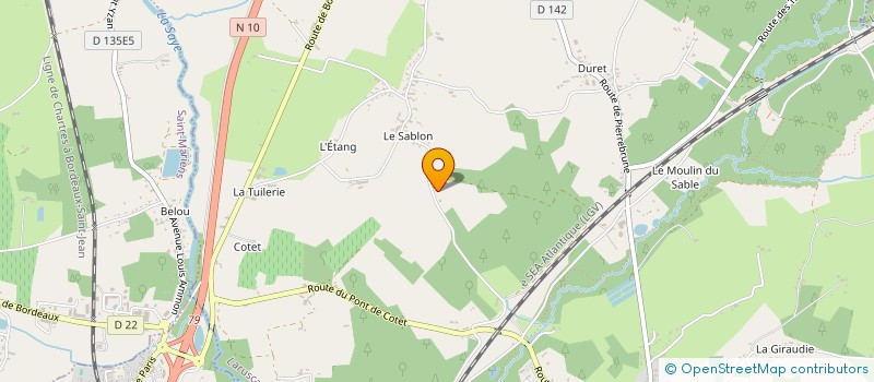 localisation de l'entreprise LE SALOON 71  LARUSCADE