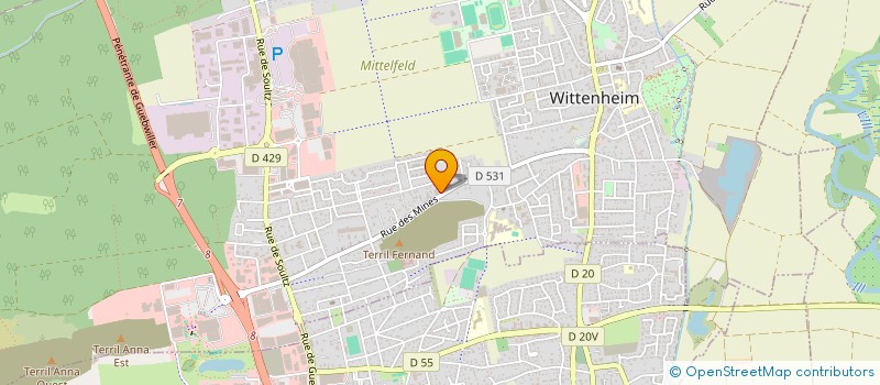 localisation de l'entreprise LE SANCOMPLEX à WITTENHEIM