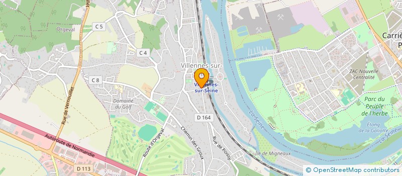 localisation de l'entreprise LE SANGLIER DE LA PLACE DE L'EGLISE  VILLENNES-SUR-SEINE