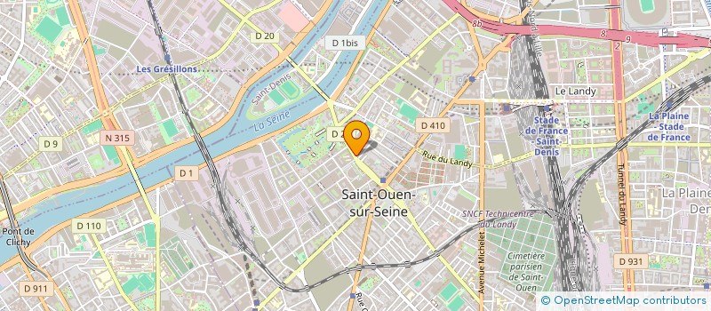 localisation de l'entreprise LE SANKTUAIRE à SAINT-OUEN-SUR-SEINE