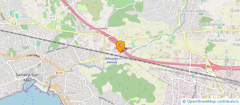 localisation de l'entreprise LE SAPHIR  OLLIOULES