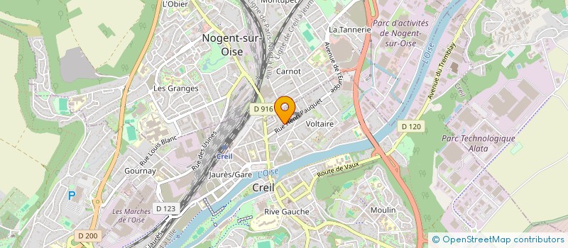 localisation de l'entreprise LE SAPHIR INSTITUT à CREIL