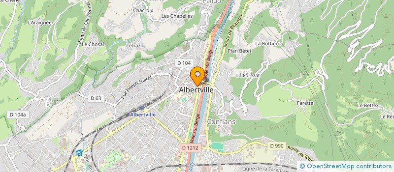 localisation de l'entreprise LE SAPIN BLEU  ALBERTVILLE