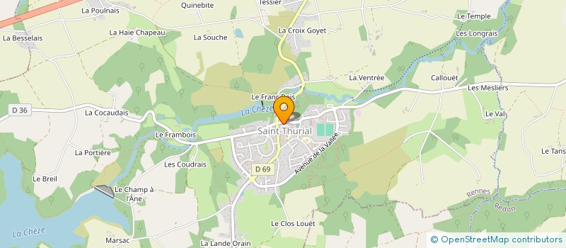 localisation de l'entreprise LE SARAO  SAINT-THURIAL