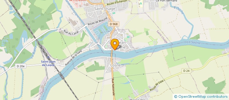 localisation de l'entreprise LE SAUCONNA  SAINT-JEAN-DE-LOSNE