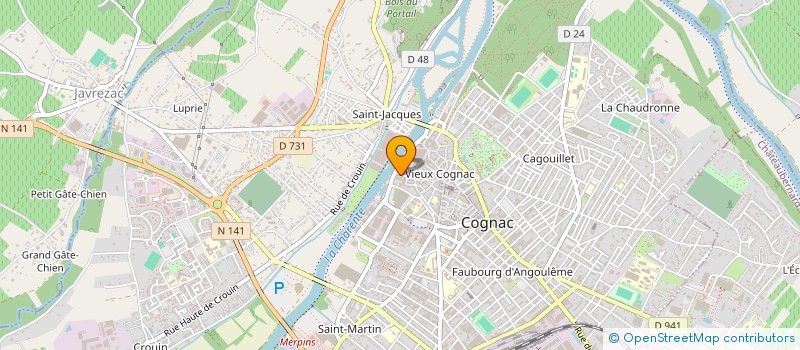 localisation de l'entreprise LE SAULNIER à COGNAC