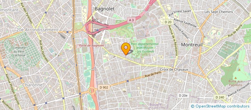 localisation de l'entreprise LE SAUT DU TIGRE à BAGNOLET