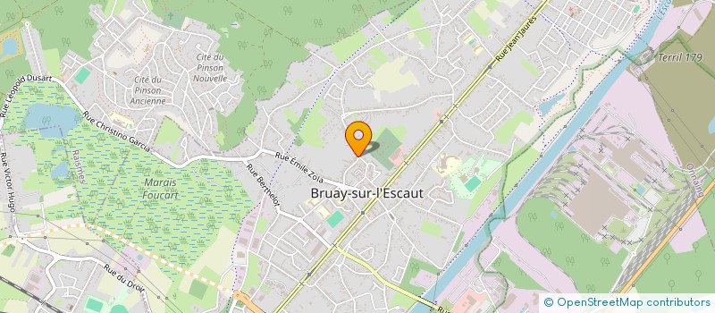 localisation de l'entreprise LE SAUVAGINIER CLUB à BRUAY-SUR-L'ESCAUT