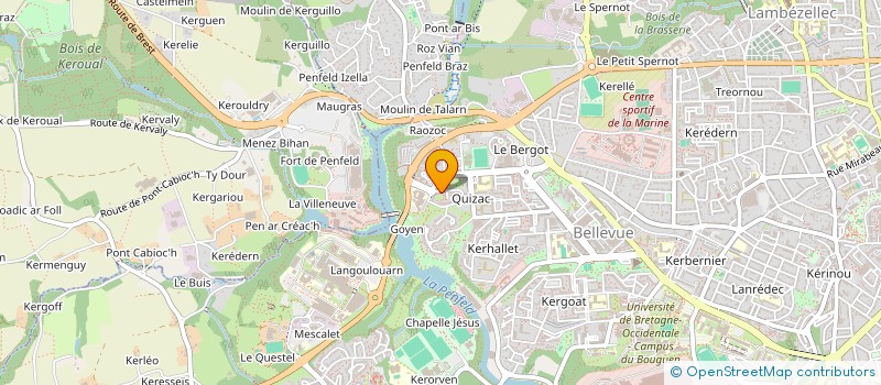 localisation de l'entreprise LE SCORE à BREST