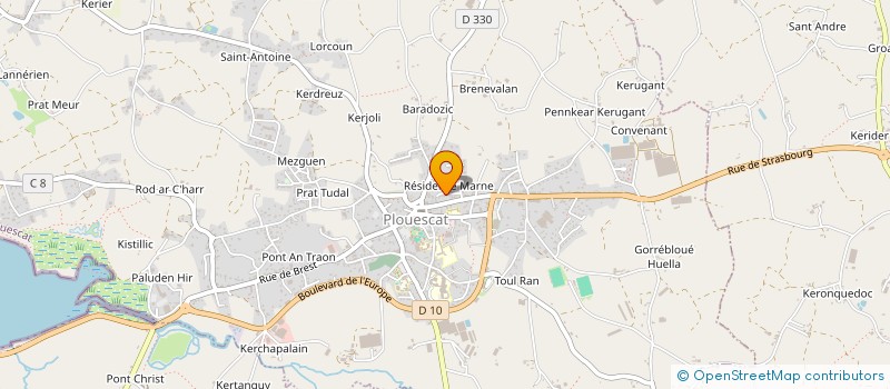 localisation de l'entreprise LE SCOUEZEC  PLOUESCAT